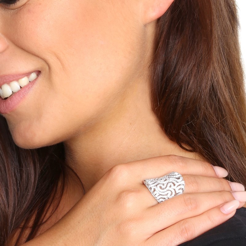 Bague Arabesque Femme Argent