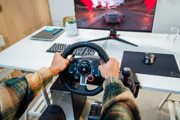 Logitech G G29 - Rat og pedalsæt - kablet - for PC, Sony PlayStation 5, Sony PlayStation 4