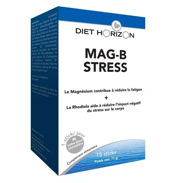Diet Horizon Mag-B Stress Sabor Limão 15 sachês