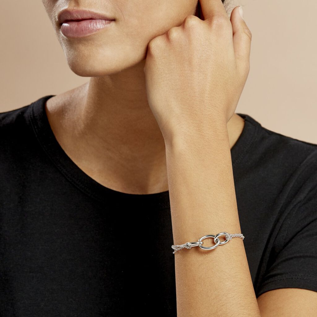 Bracelet Abassia Argent Blanc