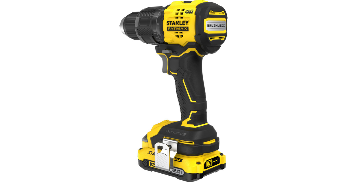 StanleyFatMax V20 18V Schroefklopboormachine klopboorschroevendraaier  (Zwart/geel, 2 accu's en oplader inbegrepen, met koffer)