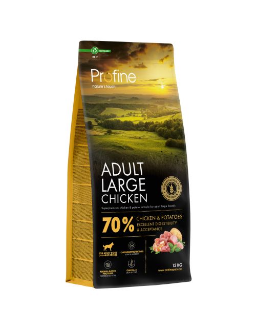 Profine Adult Large - Hondenvoer - Kip 12 kg Geel Voor Volwassen Honden Van Grote Rasse...