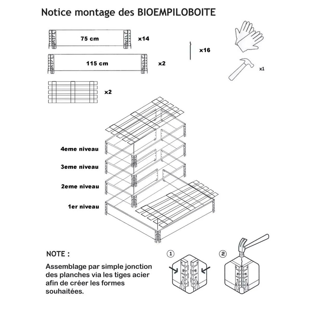 Composteur évolutif en bois naturel de 570 litres