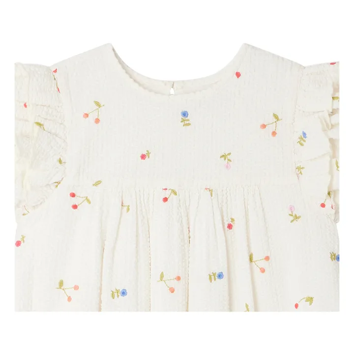 Bonpoint Robe Cerises Florentine | Blanc