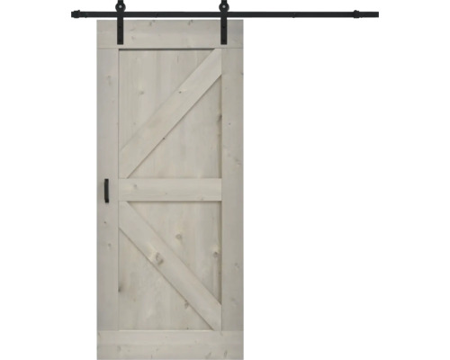 Pertura schuifdeur complete set Yorick British Vintage grijs 950x2150 mm incl. looprail met rol, krukset