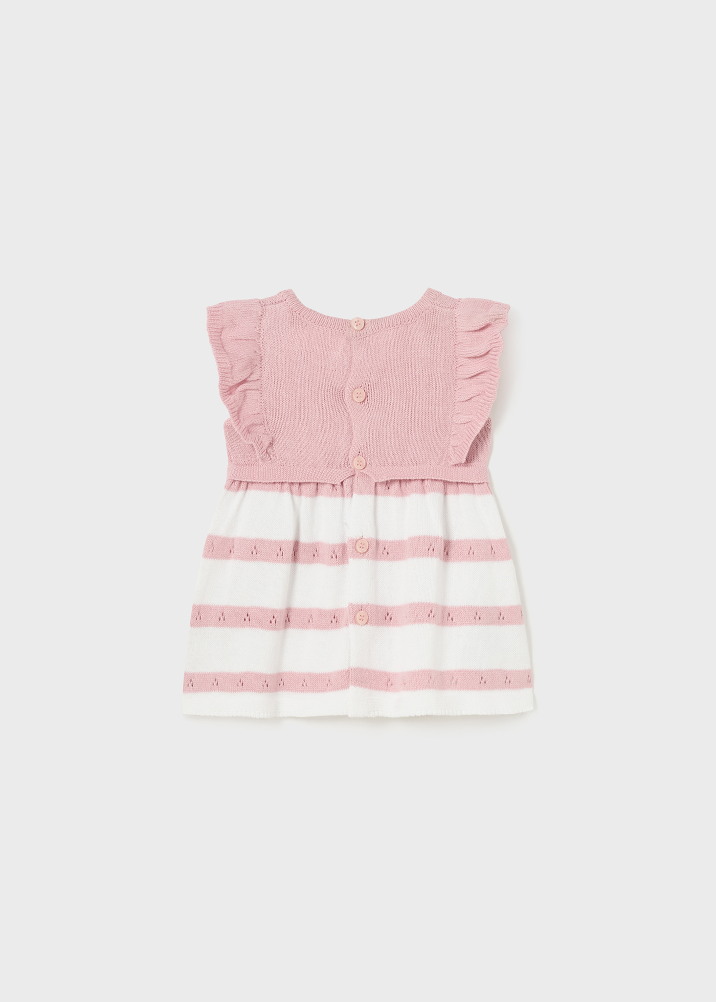 Vestido de malha de algodão sustentável para recém-nascido