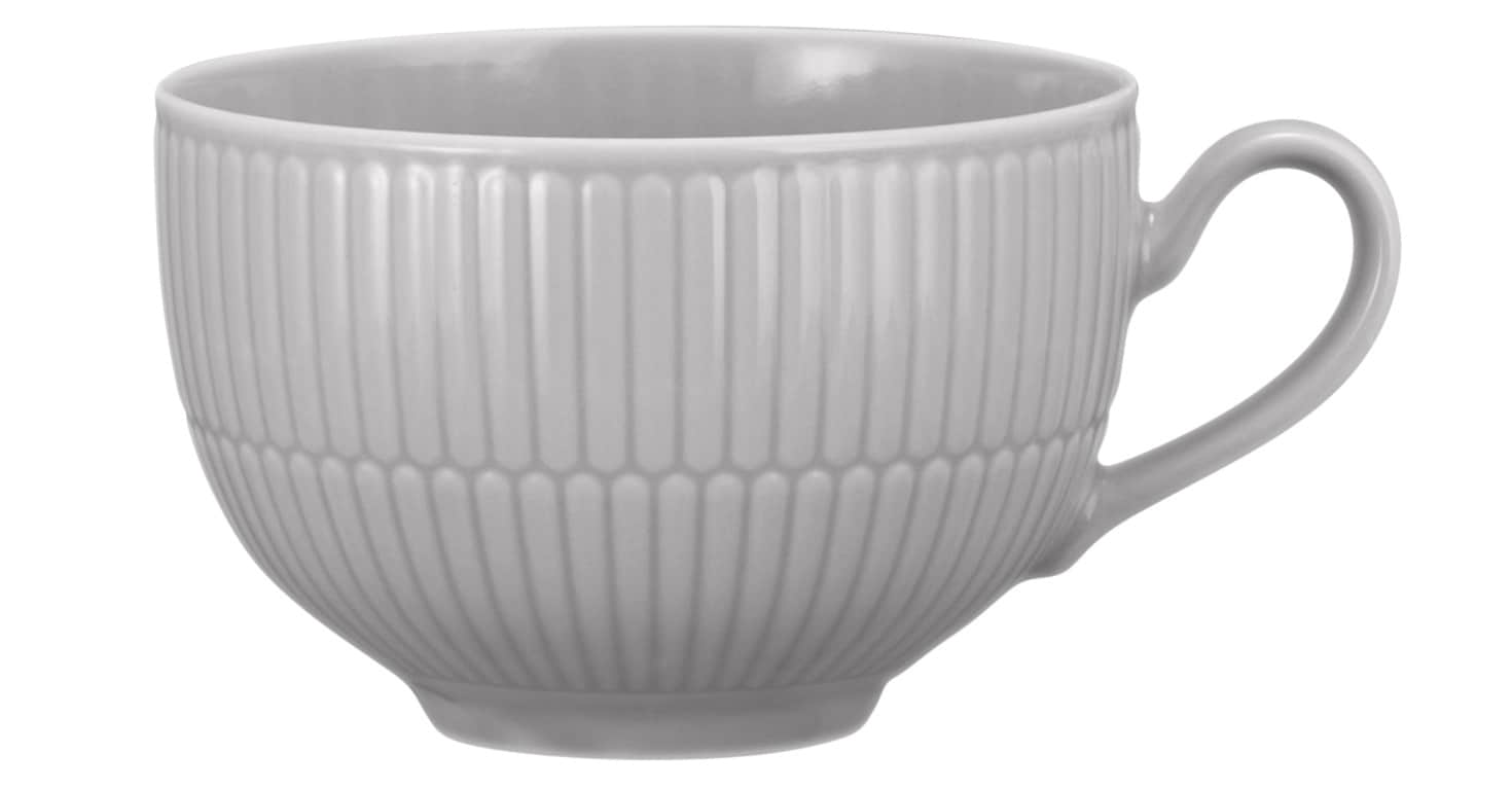 Seltmann Weiden Milchkaffeetasse AMINA 6er Set Porzellan silbergrau