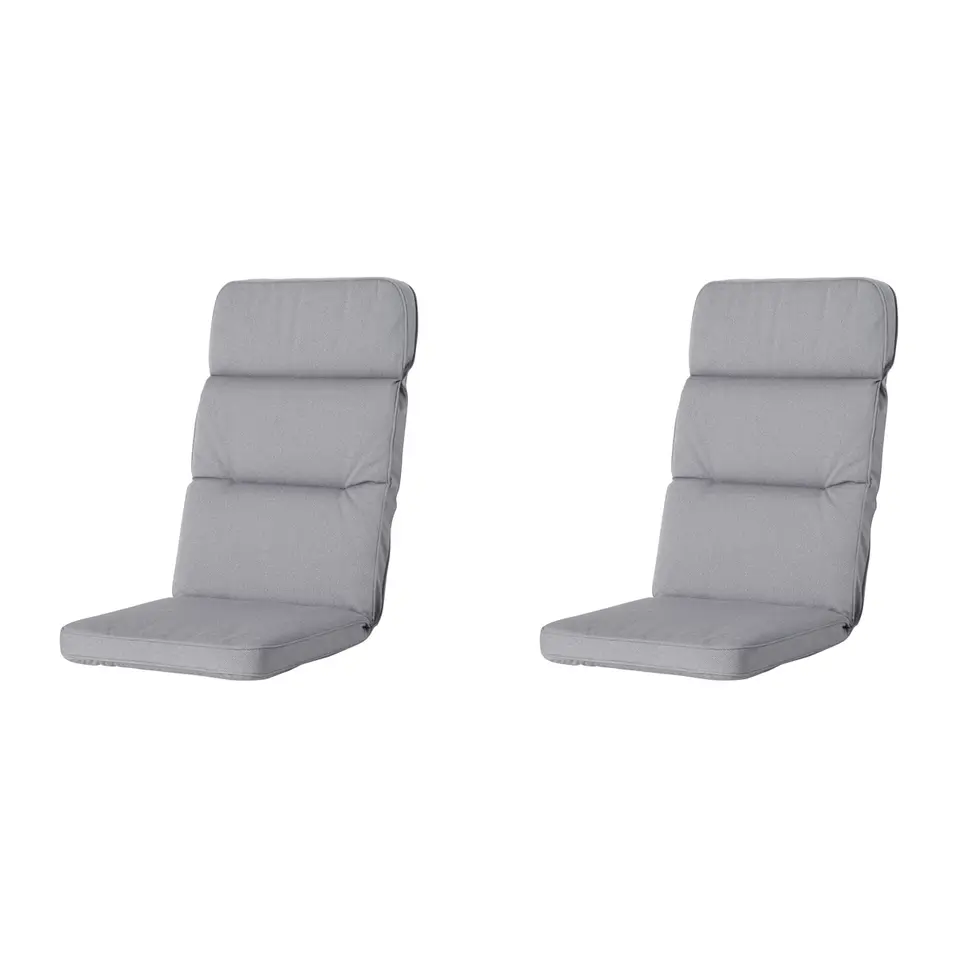 Madison - Tuinkussen Excellent Manchester light grey - 120x50 cm - Set van 2