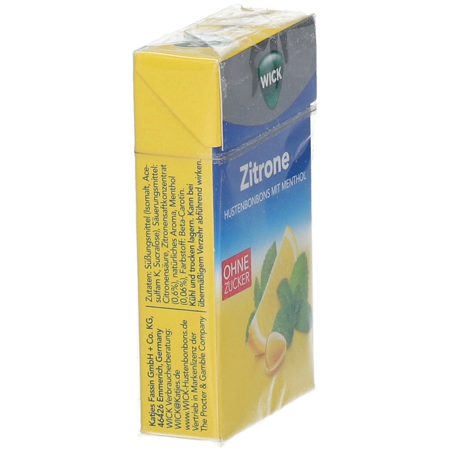WICK Zitrone & natürliches Menthol ohne Zucker