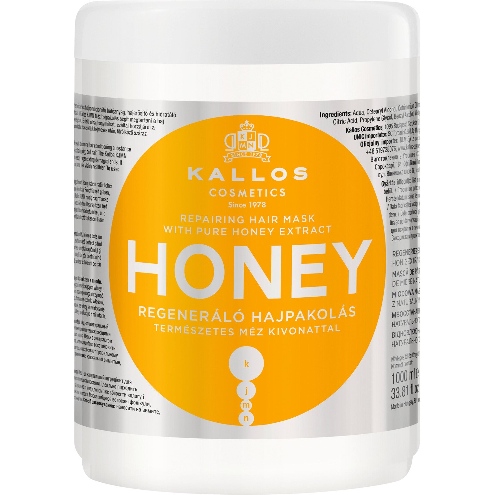 Kallos Haarmaske Honey 1000 ml