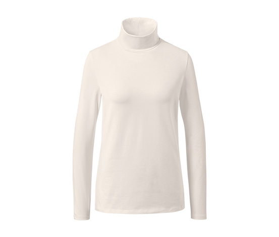 Rollkragenshirt, cremeweiß
