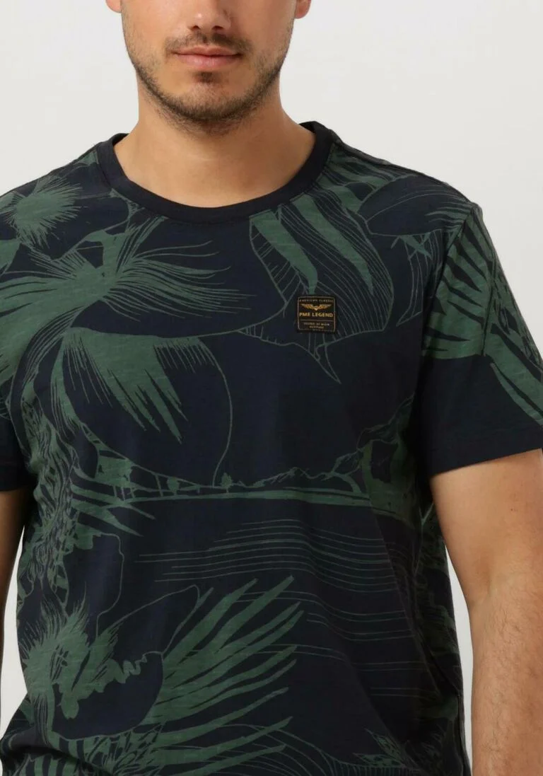 PME LEGEND donkerblauwe pme legend t-shirt short sleeve r-neck slub jersey
