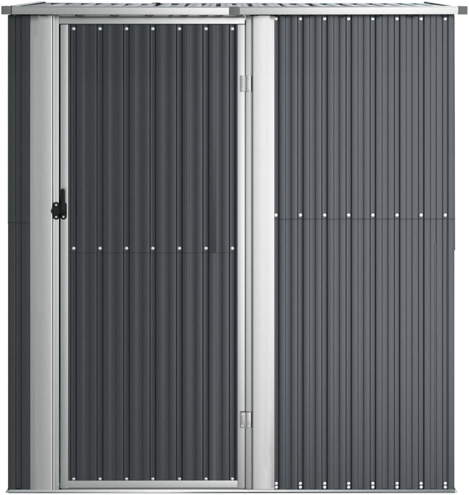 vidaXL Geräteschuppen Gerätehaus Gartenhaus Garten Werkzeug Schuppen Lagerschuppen Geräteschrank Anthrazit 180,5x97x209,5cm Verzinkter Stahl