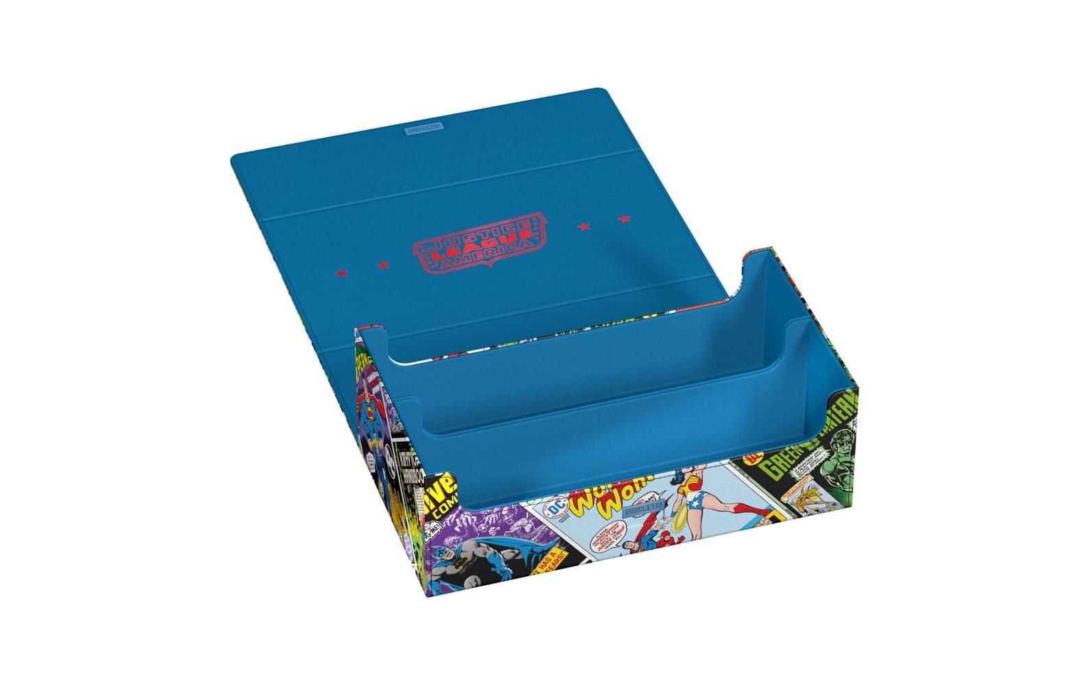 Kartenbox DC Justice League Collectors Case Vintage ComicsZur Aufbewahrung von Sammelkarten und Kartenboxen