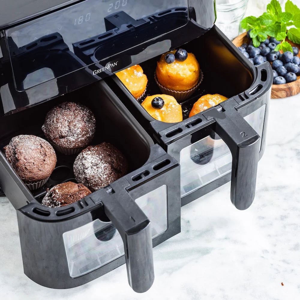 GreenPan Bistro AirFryer DUAL XL   8delig Bak set PFAS-vrij