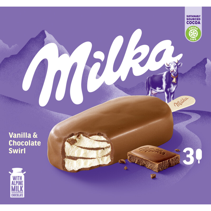 Milka Vanilla & chocolate swirl