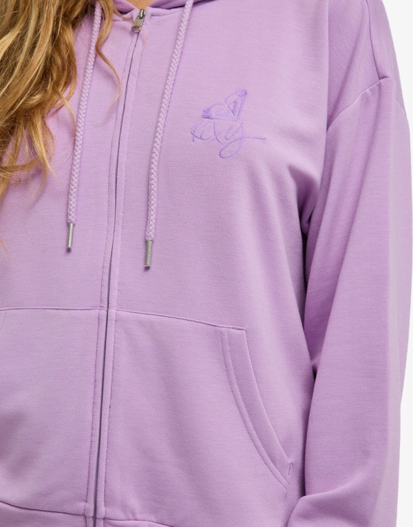 Surfing By Daylight Sweat à capuche zippé Violet Femme