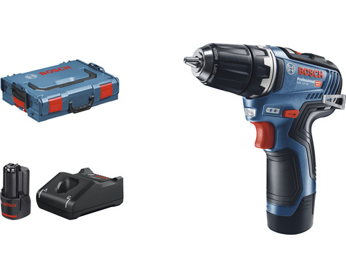 Bosch Professional GSR 12V-35 accuboormachine, inclusief 2 accu's (2,0 Ah) en lader
