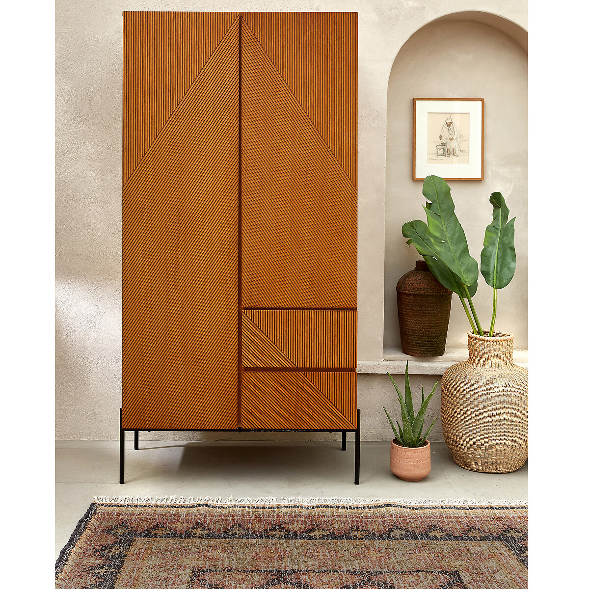 LA REDOUTE INTERIEURS<br>Jarra decorativa em herbário H53 cm, Maylon