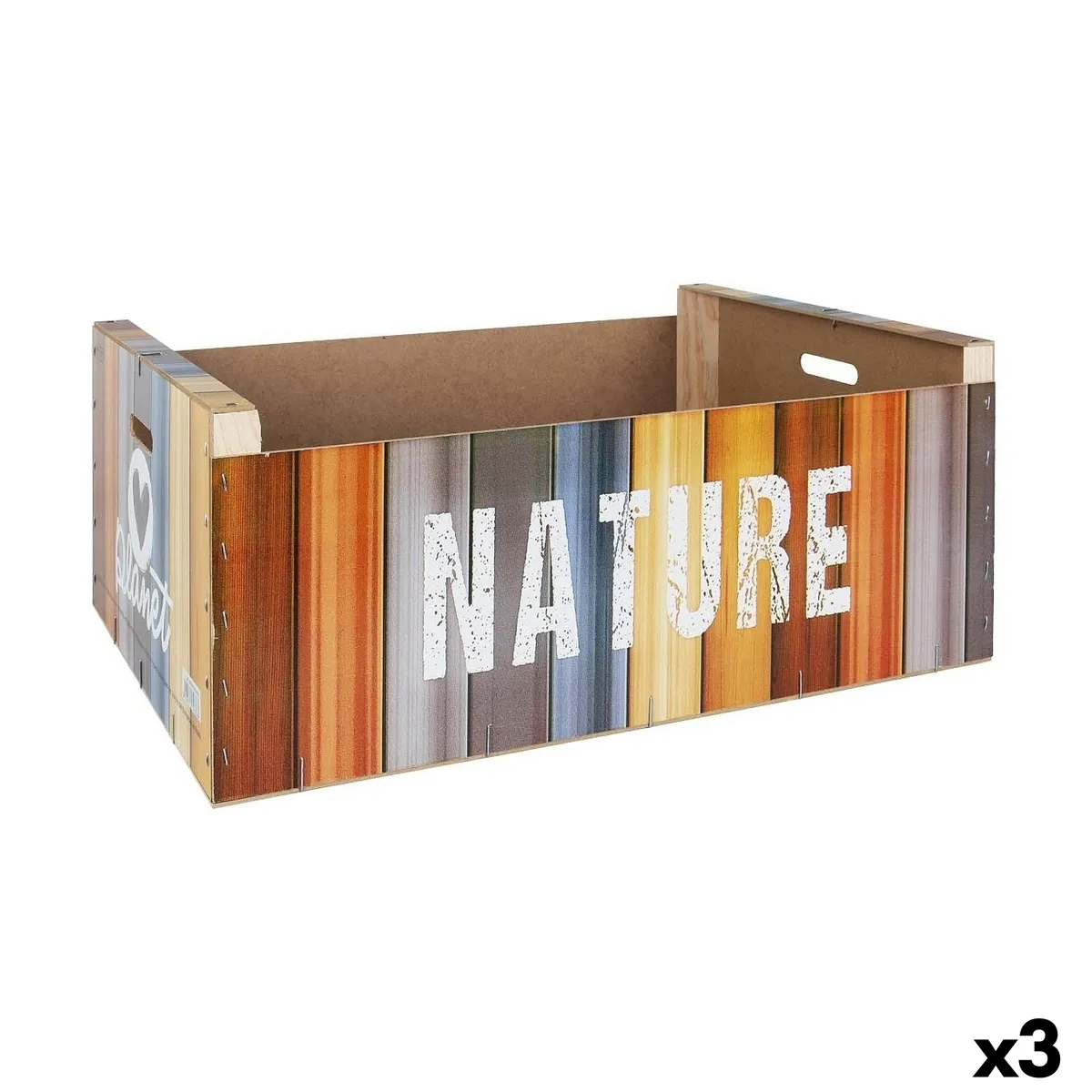Confortime Boîte de rangement Nature - 58L - Multicouleur
