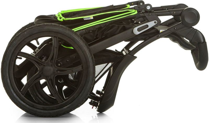 Hauck Runner Buggy - Grote luchtbanden - Compact opvouwbaar - Black/Neon Yellow
