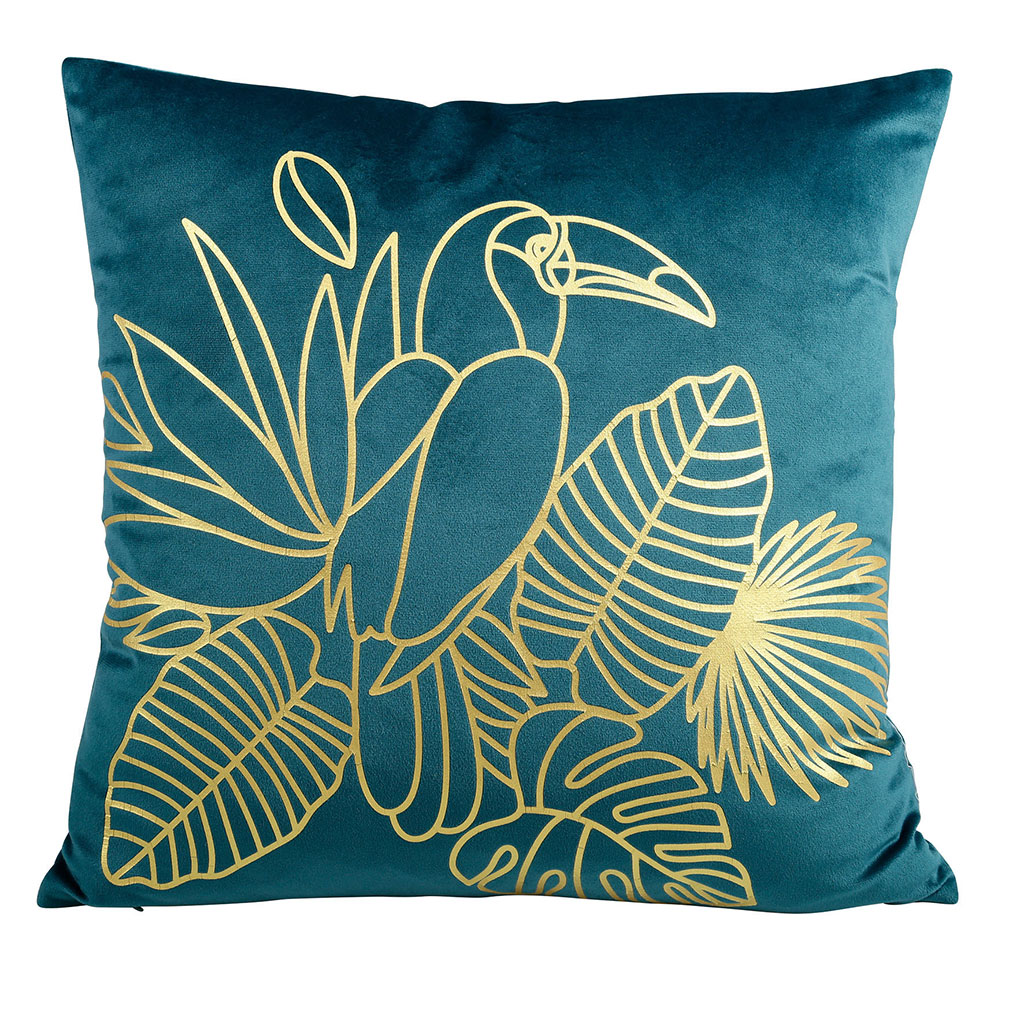 Housse de coussin polyester TOUCAN 40x40cm