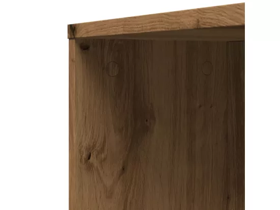 Armoire de salle de bain étroite avec roulettes chêne artisanal