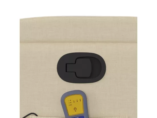 Fauteuil massant inclinable Crème Tissu