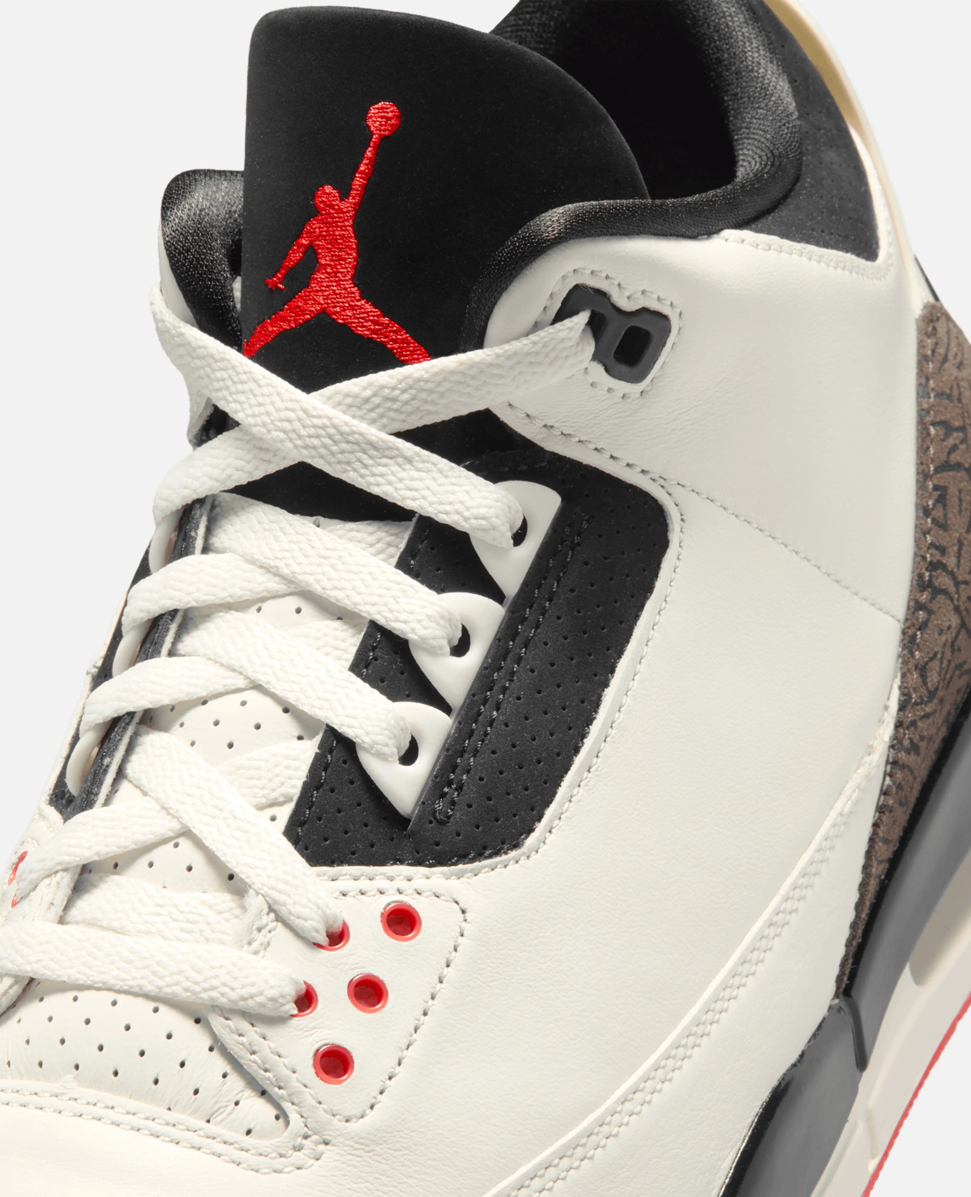 Air Jordan 3 Retro OG Nike (Sail/Black-Universal Red-Pale Ivory-Palomino)