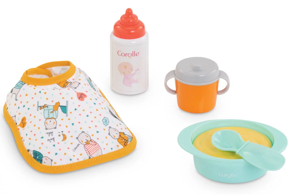 BB30 - PETIT COFFRET REPAS 5 ACCESSOIRES POUR POUPON 30 CM - COROLLE ACCESSOIRES