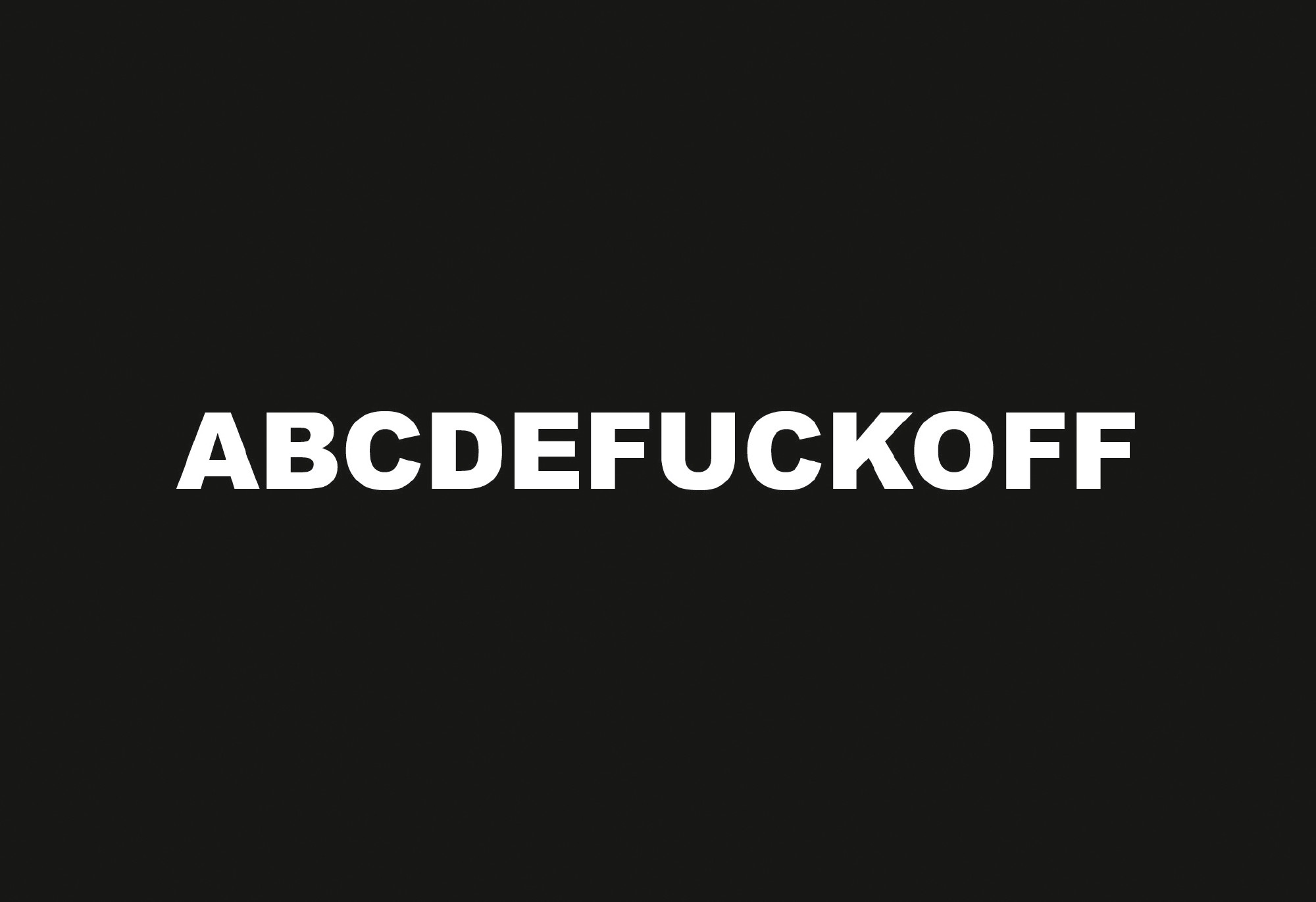 Postkarte 'ABCDEFUCKOFF' günstig bestellen