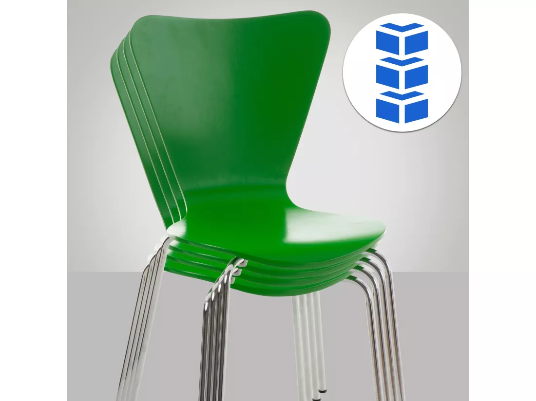 Chaise de conférence - Bois - Vert - Calisto
