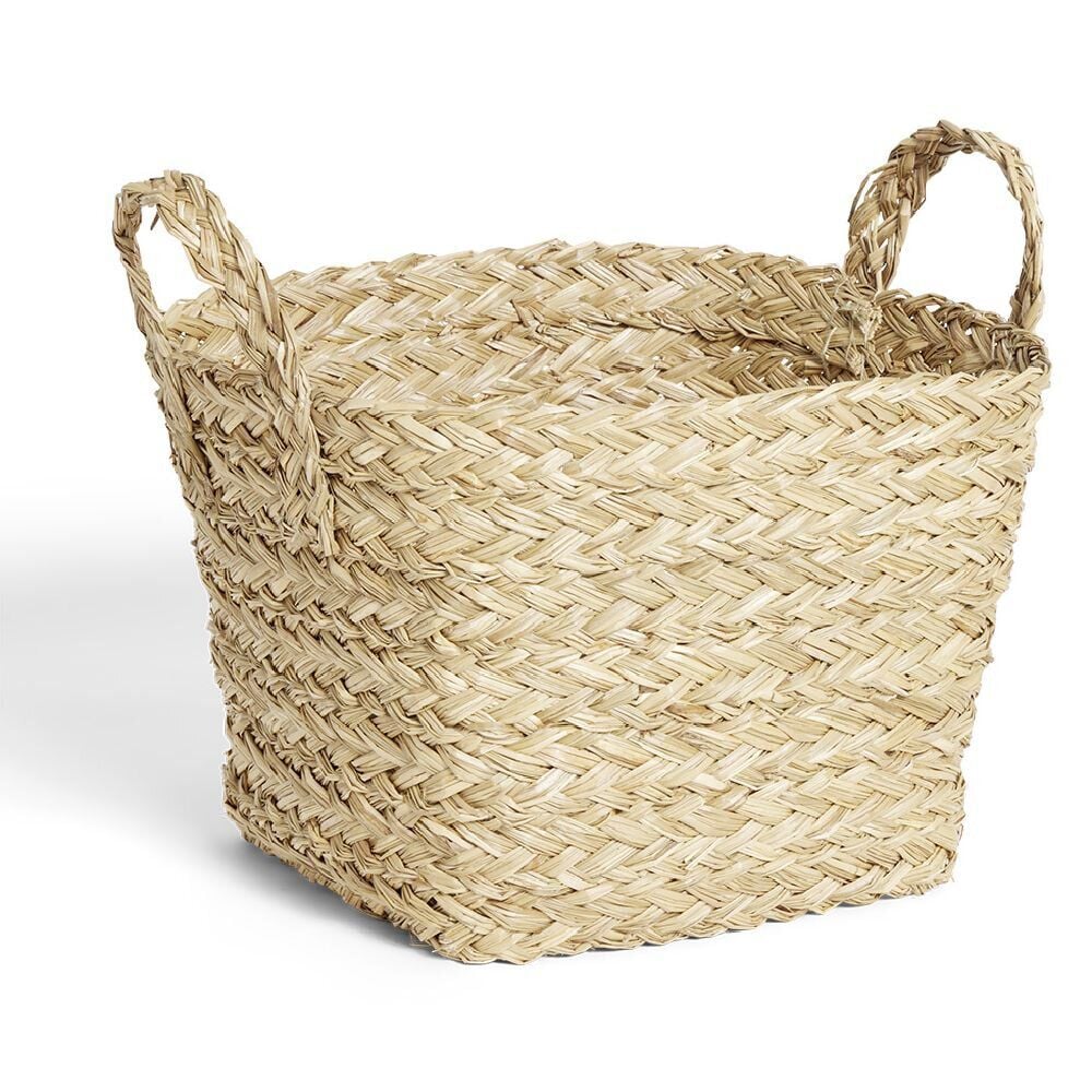 Panière en jacinthe tressée petit modèle 33x32x25cm