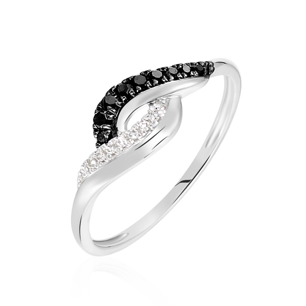 Bague Sculptural Or Blanc Diamant