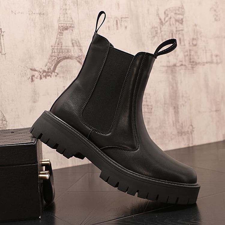 Mr Ozera - Platform Chelsea Boots van imitatieleer