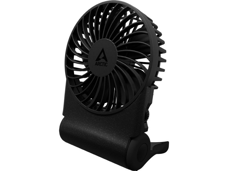 Arctic Cooling USB-Ventilator Summair2Go Schwarz Wiederaufladbarer Taschenventilator mit Standfuss