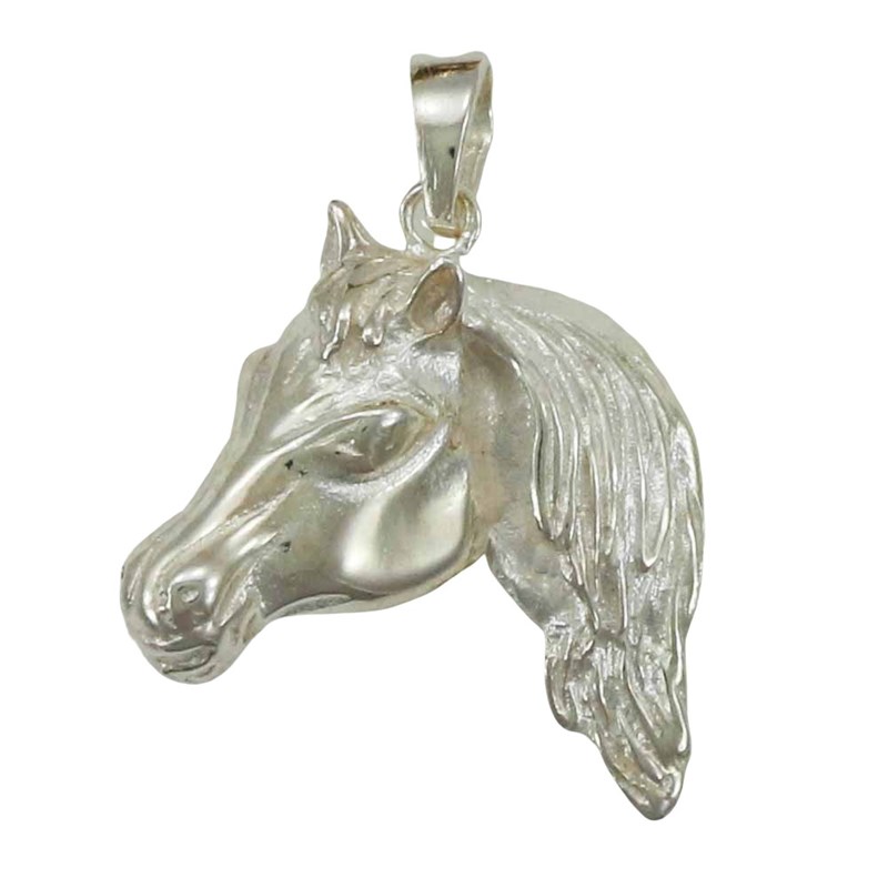 Pendentif tête de cheval pur-sang arabe - Argent massif