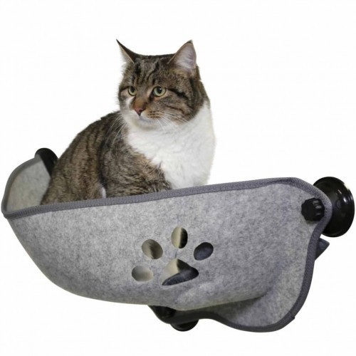 Cama de janela Filzino para gatos, cinza