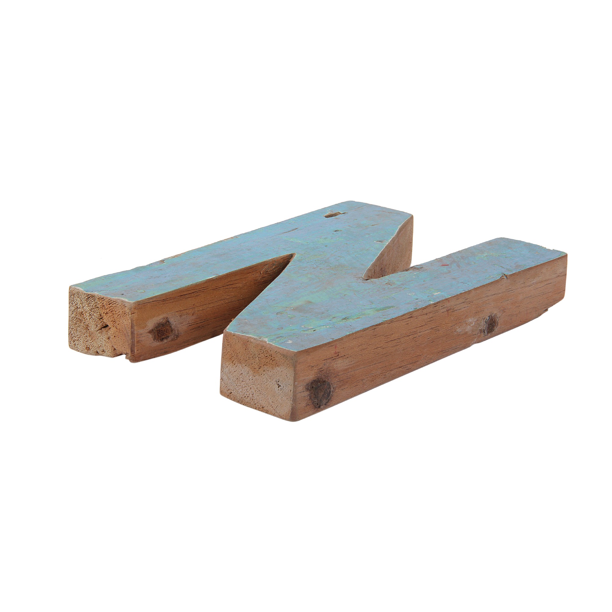 Holzbuchstabe 'N', mehrfarbig, T 2,5 cm, B 13 cm, H 19 cm von fischer's lagerhaus