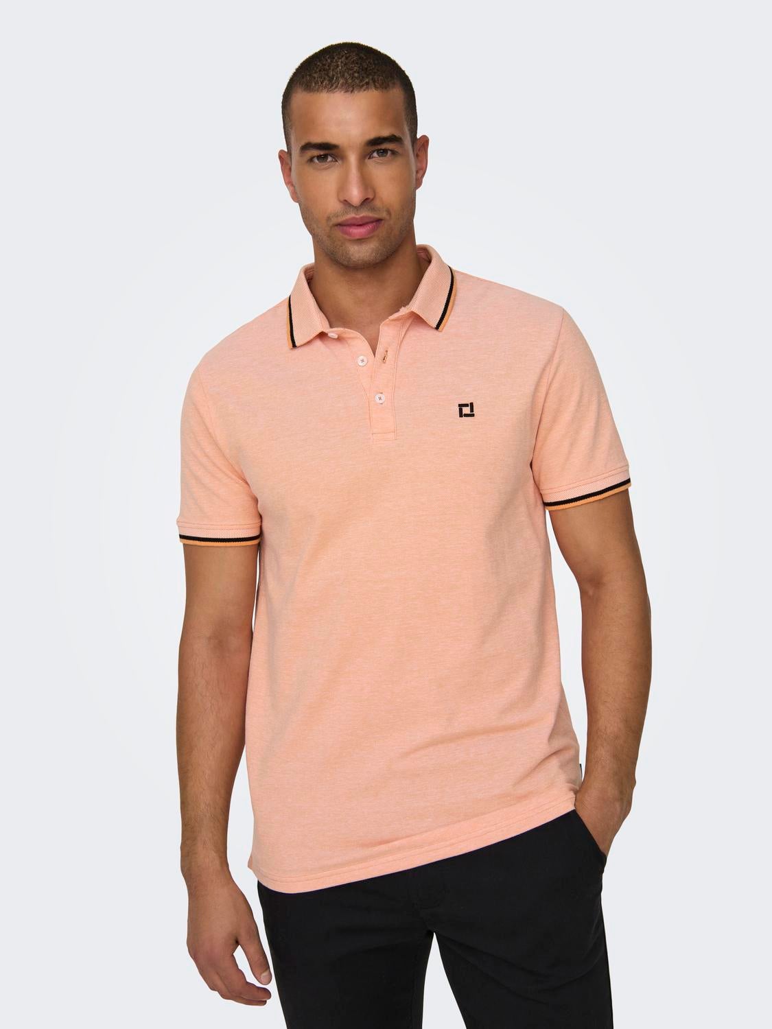 ONSFLETCHER Polo Muskmelon