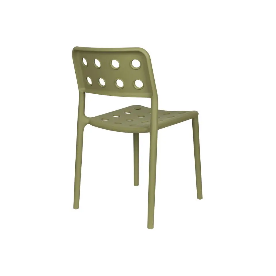 Tuinstoel Groen Kunststof - 53x46x80cm - Serra - Set van 4