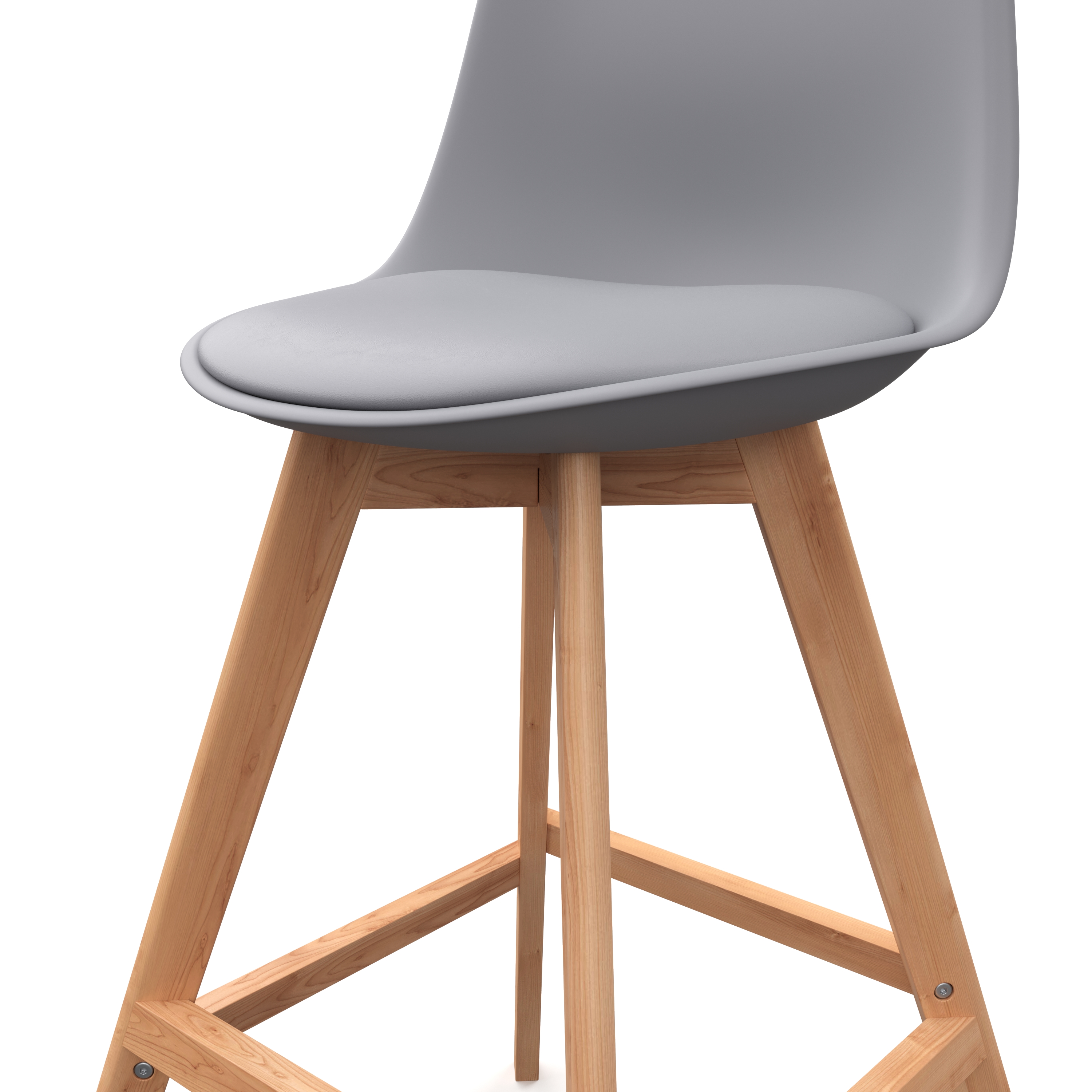 Barhocker AMELIA 2er Set grau