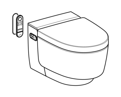 GEBERIT Aquaclean Mera Comfort douche-wc compleet systeem, wit/chroom, 146.210.21.1