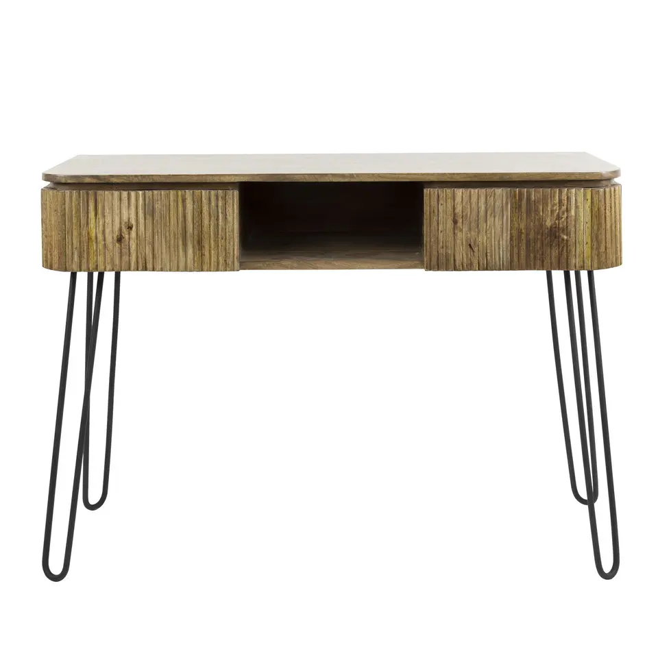 Sidetable Maria mangohout 2 lades - 40x110x77 cm - Mangohout - Bruin