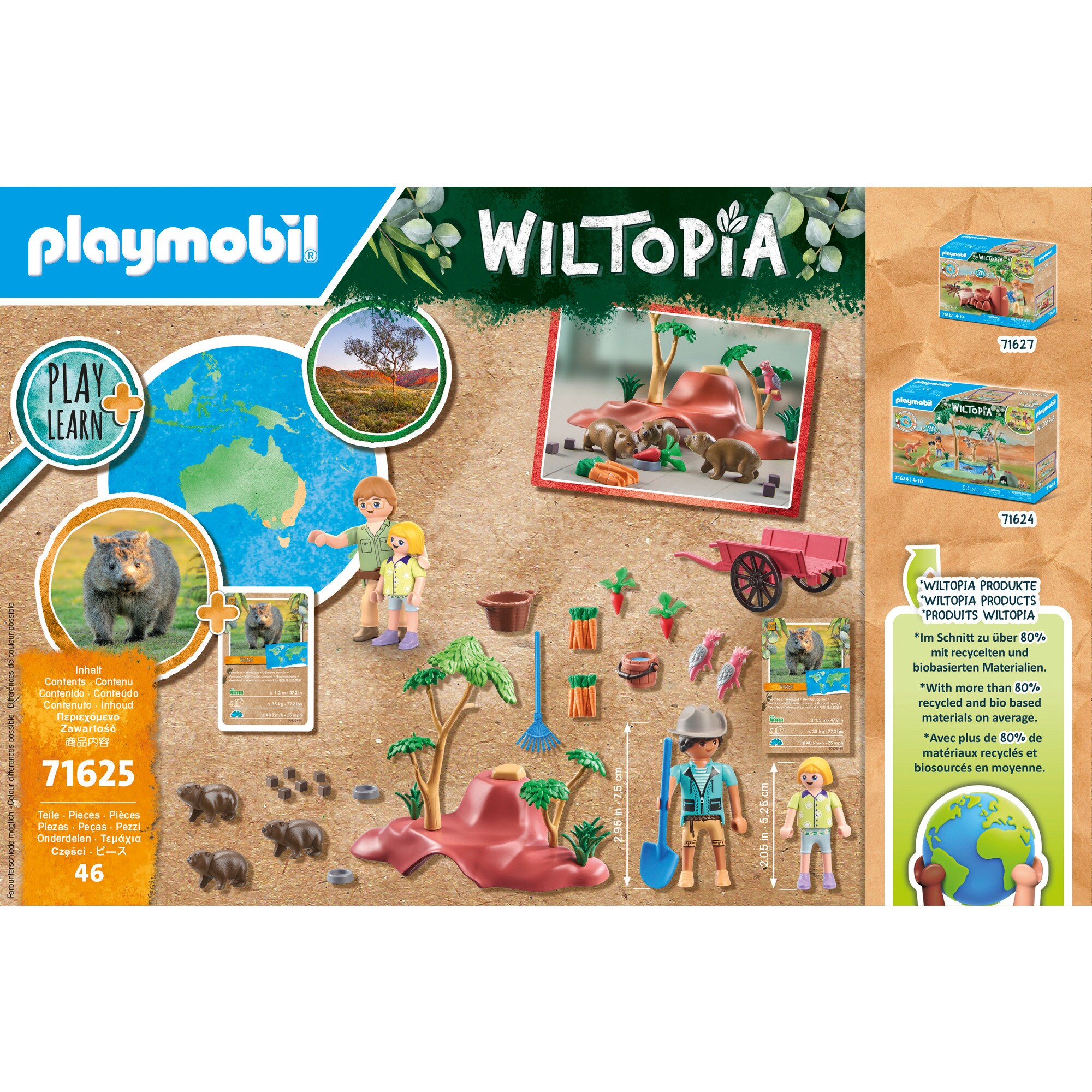 PLAYMOBIL Konstruktionsspielzeug Wiltopia Wombat Unterschlupf