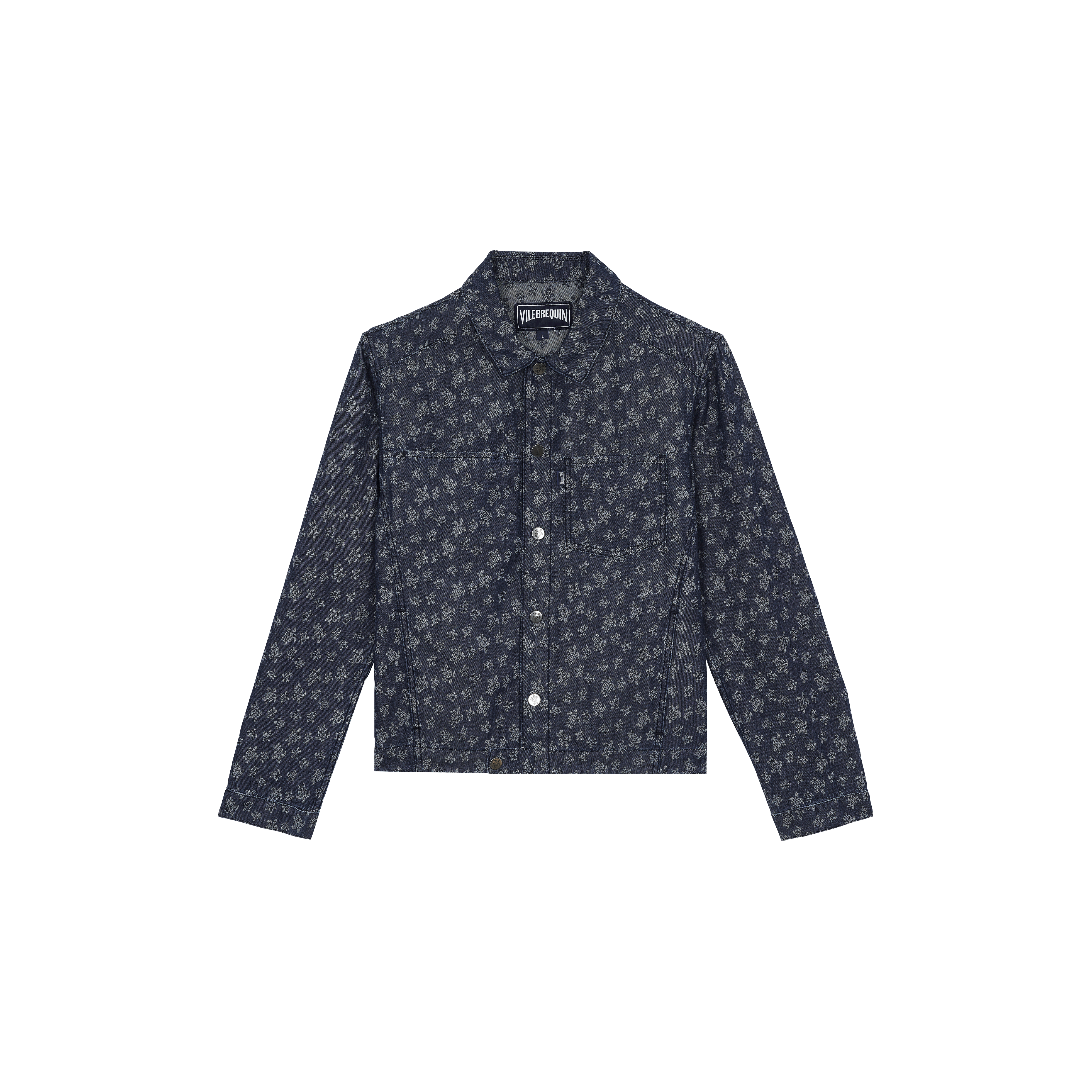 Veste en jean léger homme Ronde Des Tortues Jacquard