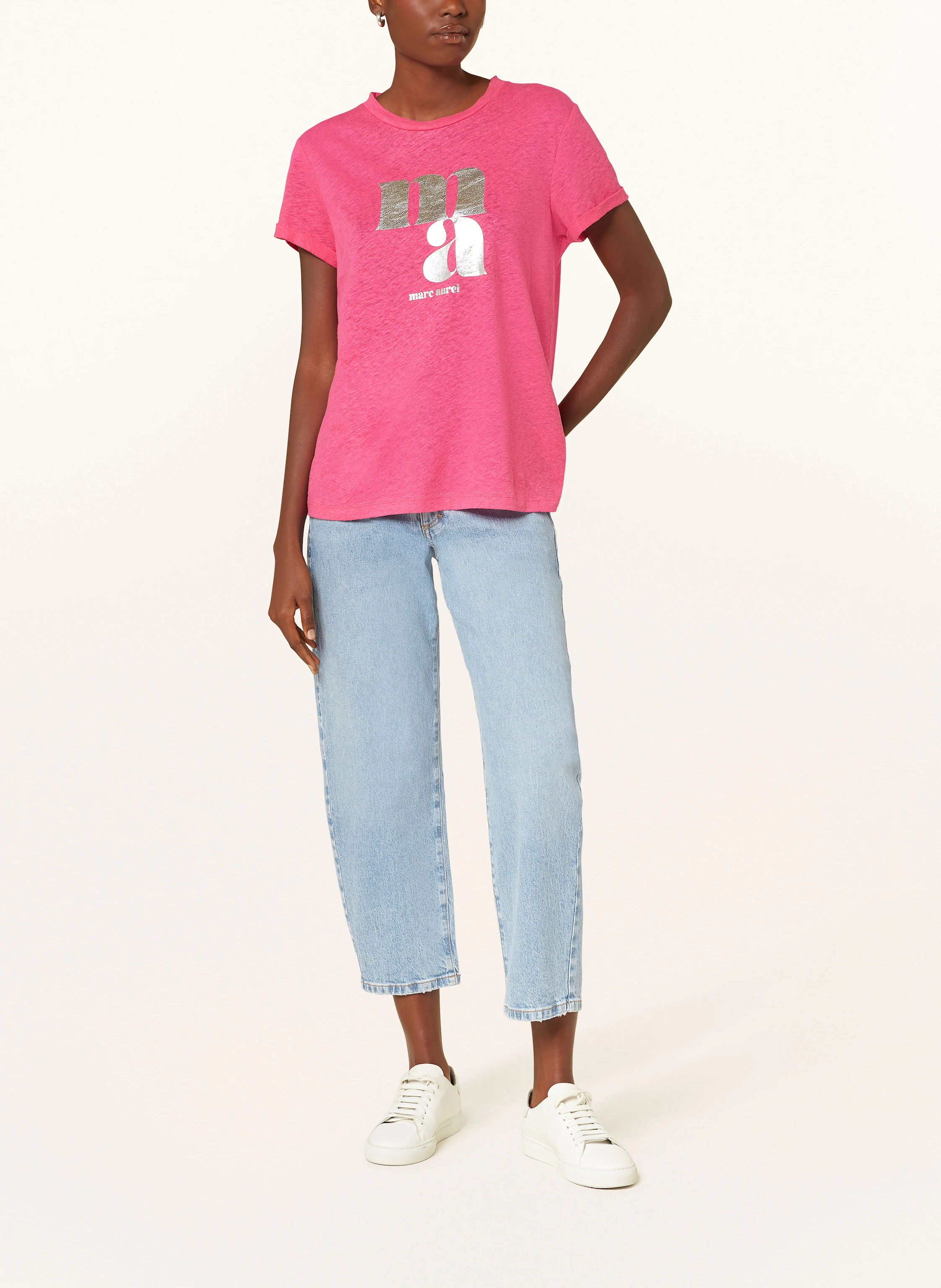 MARC AUREL T-Shirt aus Leinen