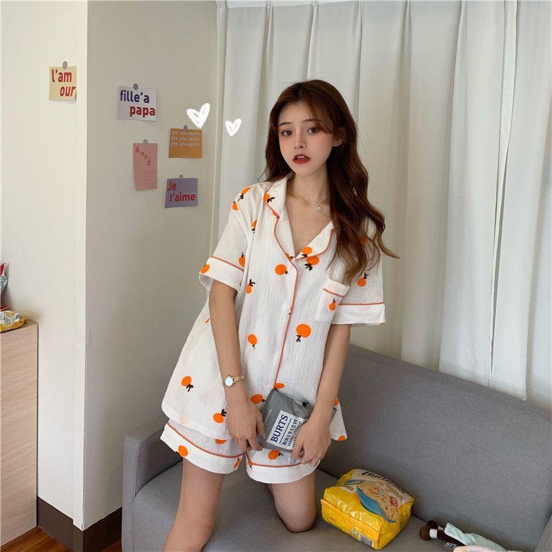 Tanee - Pyjamaset: Top met korte mouwen en print + korte broek