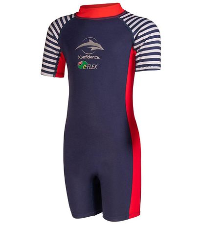 Konfidence Bådeheldragt - UV50+ - Hamptons Blue Stripe