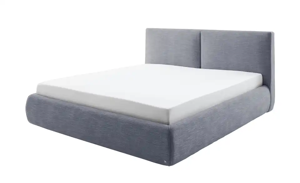 Polsterbett Atesio Blau ohne Bettkästen